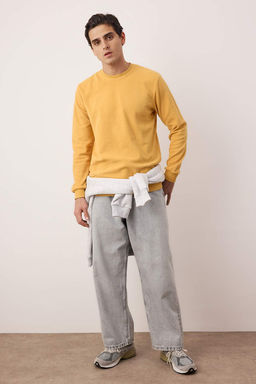 Lacivert Regular/Normal Kesim Polar Bisiklet Yaka Sweatshirt/Pijama Ustu TMNAW26SW00033 - Trendyolmilla фото 2