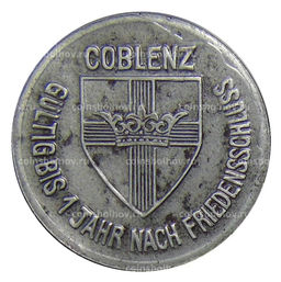Монета 25 пфеннигов 1918 года Германия  Нотгельд Кобленц