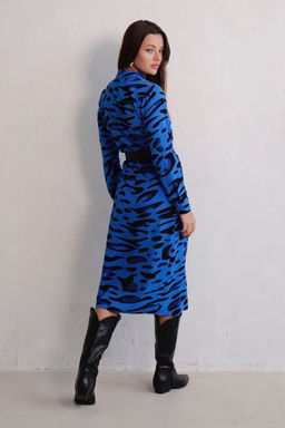 Платье-рубашка с английским воротником принт - Martichelli фото 357