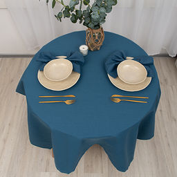 Скатерть декоративная Цвет Эмоций 145х145, саржа, 100% хлопок, Голубая сталь 145х145 - Традиция фото 4