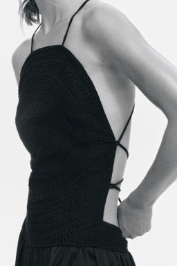 Vestido efecto crochet con espalda descubierta - H&m фото 3