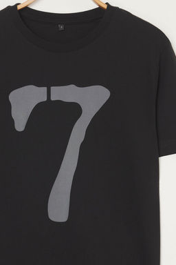TRENDYOL MAN Gri Oversize/Genis Kesim Bisiklet Yaka Yaz? Bask?l? %100 Pamuklu T-Shirt TMNSS21TS1685 - Trendyolmilla фото 5