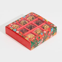 Цена за 5 шт. Коробка под 9 конфет с ячейками Яркий новый год 14,5 х 14,5 х 3,5 см - Дарите счастье фото 2