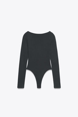 ASYMMETRIC LONG SLEEVE BODYSUIT - Zara фото 8