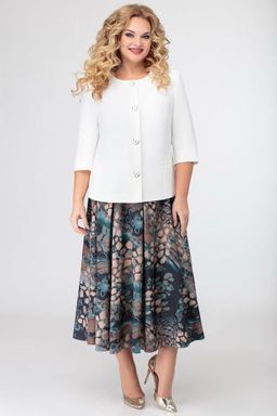 Блуза Swallow 803.2 черный+серебряный узор фото 280