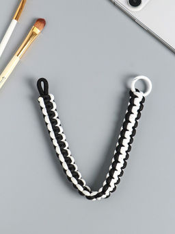 Цена за 2 шт. Брелок для ключей на карабине «Паракорд», шнур 0.5 см, чёрно-белый, на сумку, рюкзак, 14.5×1.8×0.8 см