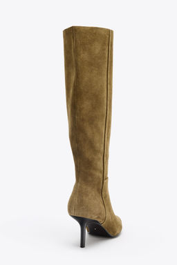 SPLIT SUEDE STILETTO HEEL BOOTS - Zara фото 6