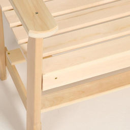 Скамейка для бани и дачи, деревянная, наличник, с подлокотниками, «Добропаровъ»