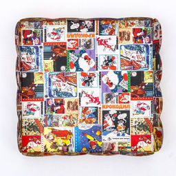 Цена за 5 шт. Коробка для печенья, кондитерская новогодняя упаковка «Новогодняя афиша», 12×12×3 см