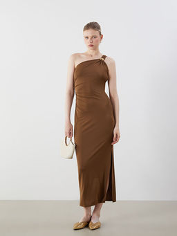 Tek Omuz B?zg?l? Elbise