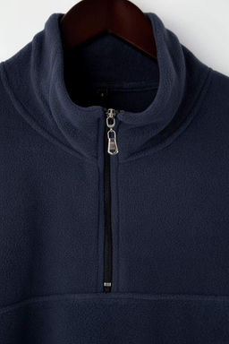 Siyah Regular/Normal Kesim Dik Yaka Fermuarl? Dikis Detayl? Polar Sweatshirt TMNAW26SW00036 - Trendyolmilla фото 7