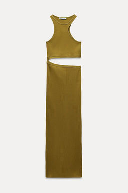 CUT-OUT RIBBED DRESS