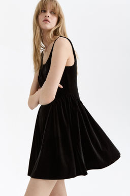 Vestido de tirantes en velour - H&m фото 3