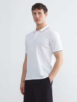 Polo Yaka Desenli Pike Erkek Ti??rt