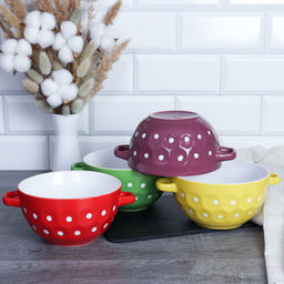 Супница с ручками 4 штуки на подставке / 18812-7 /уп 6/ Горох - Галеонтрейд фото 7