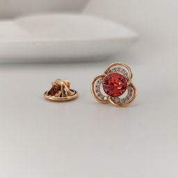 Брошь-значок с кристаллами Swarovski