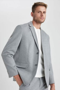 Modern Fit Ceket Yaka Dugmeli Blazer Ceket
