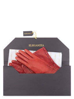 Перчатки женские ш/п F-IS1392 burgundy - Eleganzza фото 6