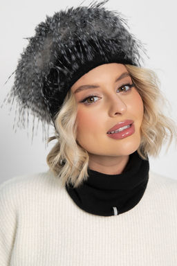 Комплект шапка и снуд (черная) ШС35-23М