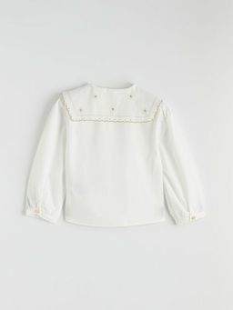 ?i?ek Nak??l? K?z ?ocuk Poplin G?mlek