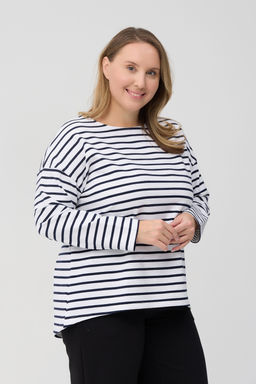 Джемпер женский 484L3-WB белый/полоска