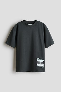 Camiseta estampada de corte holgado - H&m фото 7
