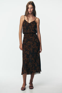 ANIMAL PRINT MIDI DRESS - Zara фото 8