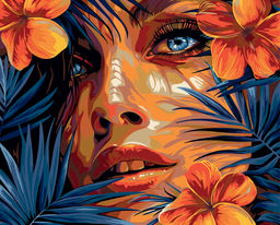 ФРЕЯ PNB/PL-355 Набор для раскрашивания по номерам 50 х 40 см Тропический зной