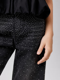 ACOOLA / Брюки джинсовые детские для девочек Poka темно-серый  фото 5