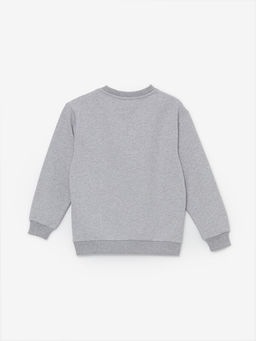 Bisiklet Yaka Bask?l? Uzun Kollu Erkek ?ocuk Sweatshirt - Waikiki фото 2