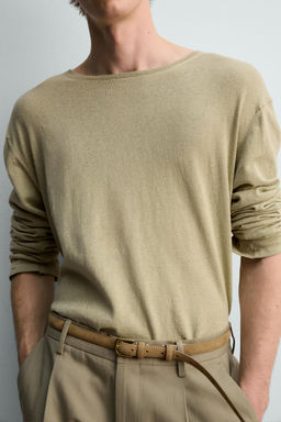 JERSEY LIGERO ALGOD?N - LINO LIMITED EDITION / Verde Salvia - Zara фото 7