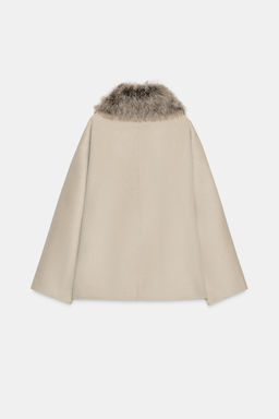 WOOL BLEND JACKET WITH FAUX FUR COLLAR ZW COLLECTION - Zara фото 16