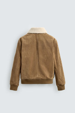 LEATHER AND SUEDE JACKET WITH FAUX SHEARLING - Zara фото 20