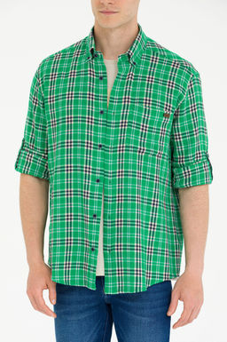 U. S. Polo Assn Мужская зеленая рубашка Lumberjack - U.s. polo assn фото 6
