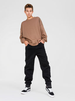 Джинсы-бананы утеплённые для мальчиков - Синий мир фото 10