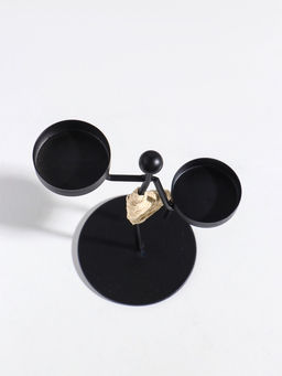 Подсвечник на 2 свечи «Аборигенка танцующая», металл, d=4 см, 10.5×8×16 см