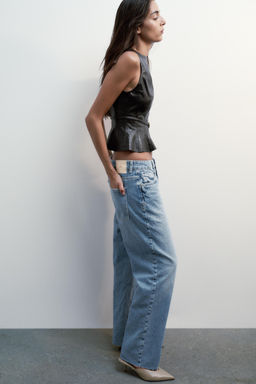 FAUX LEATHER BELTED TOP - Zara фото 5