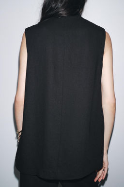 LINEN BLEND WAISTCOAT ZW COLLECTION - Zara фото 3