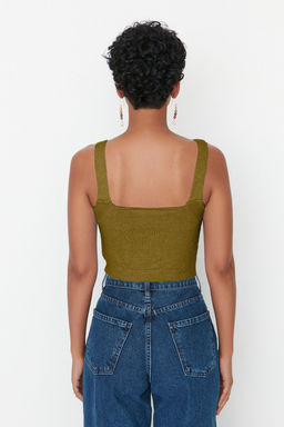 TRENDYOLMILLA Siyah Crop Yumusak Dokulu Bluz-H?rka Triko Tak?m TWOAW21HI0107 фото 17