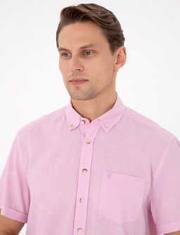 Pembe Regular Fit K_sa Kollu G_mlek