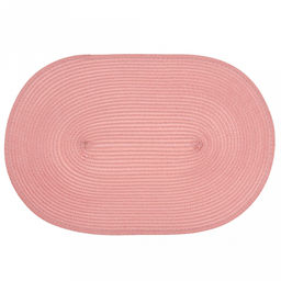 Салфетка под горячее (термосалфетка) Овальная 45х30см, ПВХ, цвет - нежно-розовый (Китай)