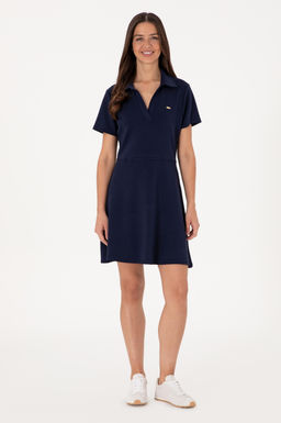 Kad_n Lacivert _rme Elbise Sepette S_rpriz _ndirim