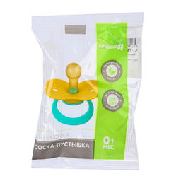 Соска-пустышка латексная классическая Карамелька с кольцом, от 0 мес., цвета МИКС - Крошка я фото 6