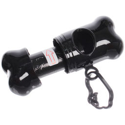 Цена за 6 шт. Контейнер с пакетами для уборки за собакой с карабином,цвет черный 15*8*4см Ultramarine