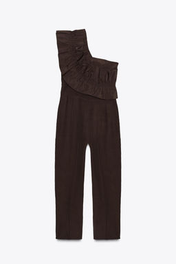 ASYMMETRIC RUFFLE JUMPSUIT - Zara фото 10