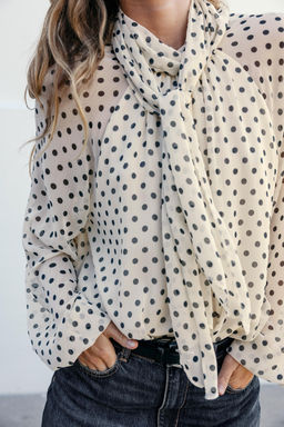 POLKA DOT PRINT BLOUSE - Zara фото 3