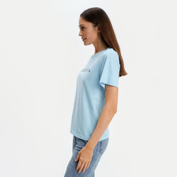 Футболка женская KAFTAN «Доброта», голубая, размер 40-42