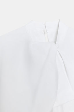 ZW COLLECTION POPLIN SHIRT WITH TIE DETAIL - Zara фото 13