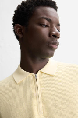 PEARL KNIT POLO SHIRT WITH ZIP - Zara фото 29