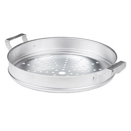 Манты-казан (мантоварка) алюминиевая 13л, д34см, h40см, s1,2-1,75мм, 4 сетки, с фланцем, матовый, металлическая крышка (Россия) - Домашняя мода фото 4